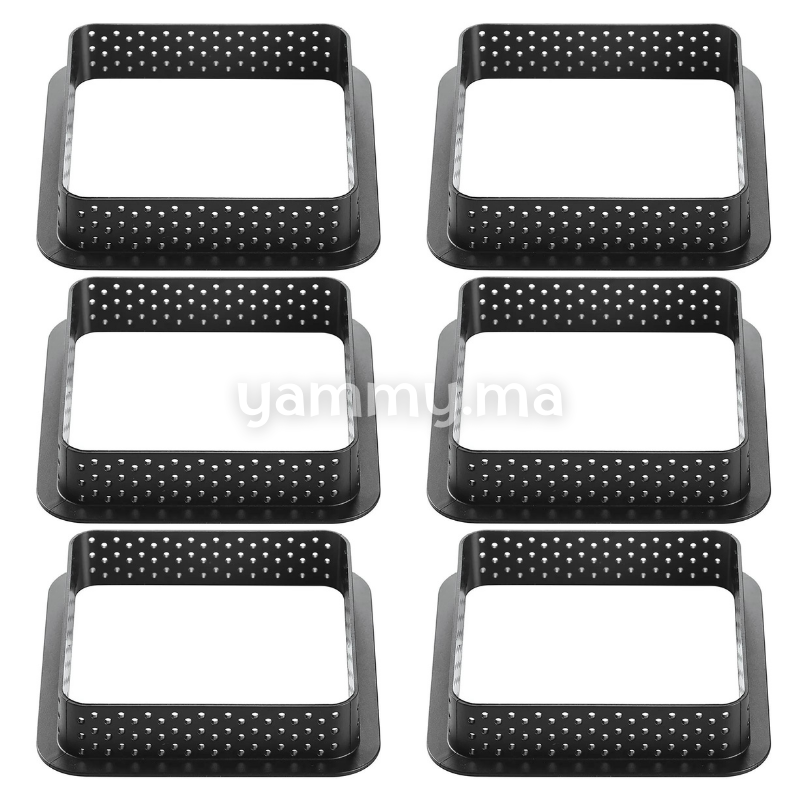 Kit Moule Silicone 6 Tartelettes Carrées 80mm - Silikomart