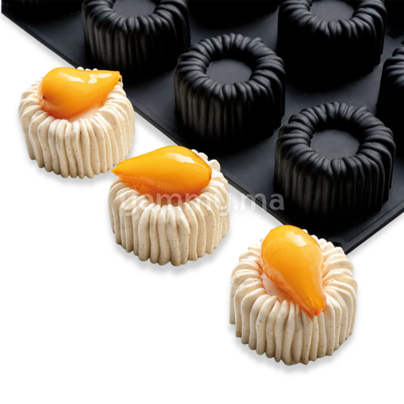 Moule Silicone Charlotte Ø 7.5 x H 4.5 cm (x12) "PX4391" – Pavoni