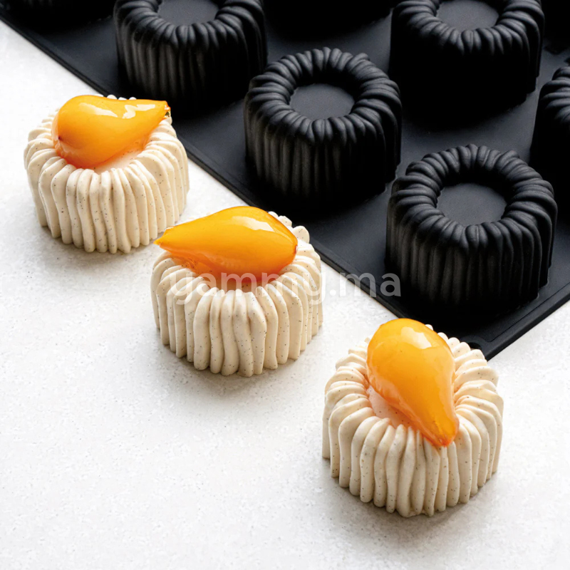 Moule Silicone Charlotte Ø 7.5 x H 4.5 cm (x12) "PX4391" – Pavoni