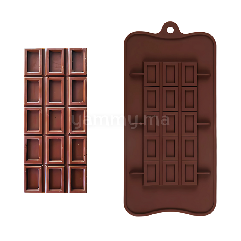 Moule Silicone Tablette de Chocolat 15 Rectangles