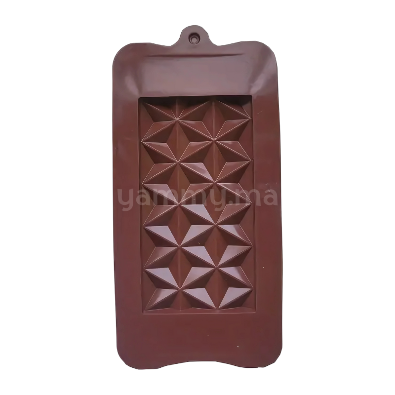Moule Silicone Tablette de Chocolat Etoiles