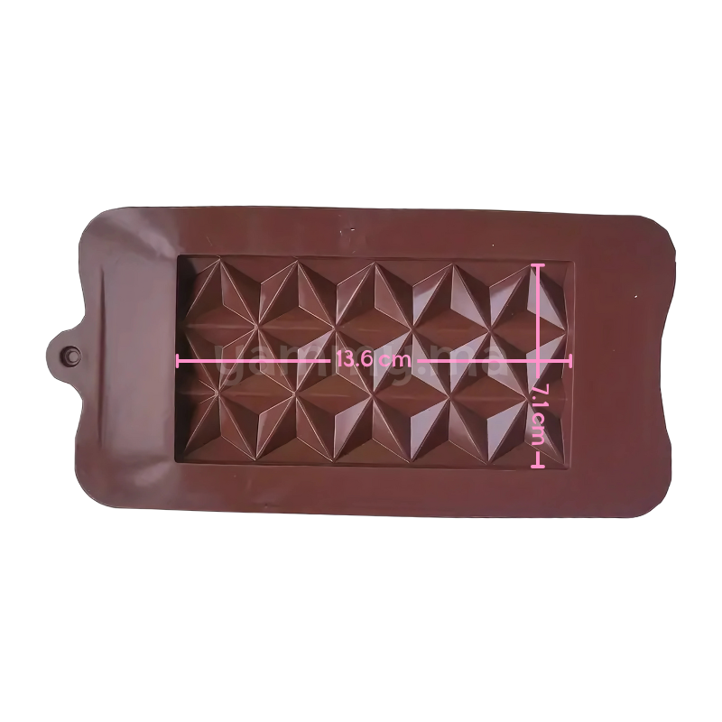 Moule Silicone Tablette de Chocolat Etoiles