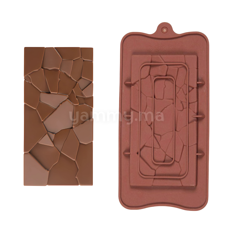 Moule Silicone Tablette de Chocolat Écrasement