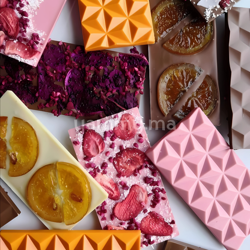 Moule Silicone Tablette de Chocolat Etoiles