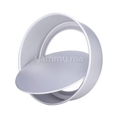 Moule Rond Extra Profond Amovible 22.5 / H10 cm en Aluminium