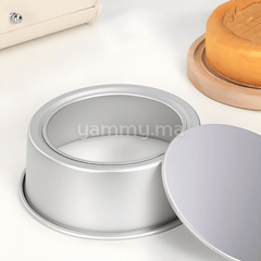 Moule Rond Extra Profond Amovible 22.5 / H10 cm en Aluminium