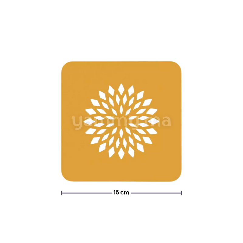 Pochoir en Silicone Stencil Fleur de Lotus "Loto" 16 x 16 cm - Silikomart