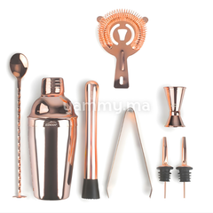 SET. 8 d'Ustensiles de Cocktail en INOX Cuivré - Lacor