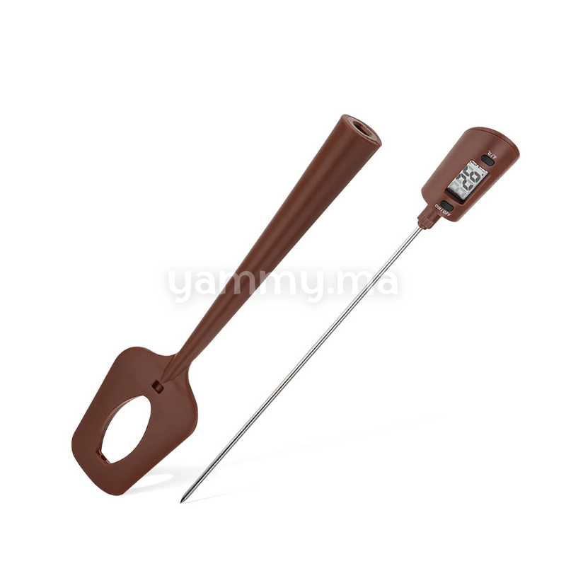 Spatule Thermomètre, Thermomètre Numérique au Chocolat Thermomètre de Cuisson Digital pour Le Chocolat, Les Crèmes, Les Sauces, Les Confitures et Les Sirops