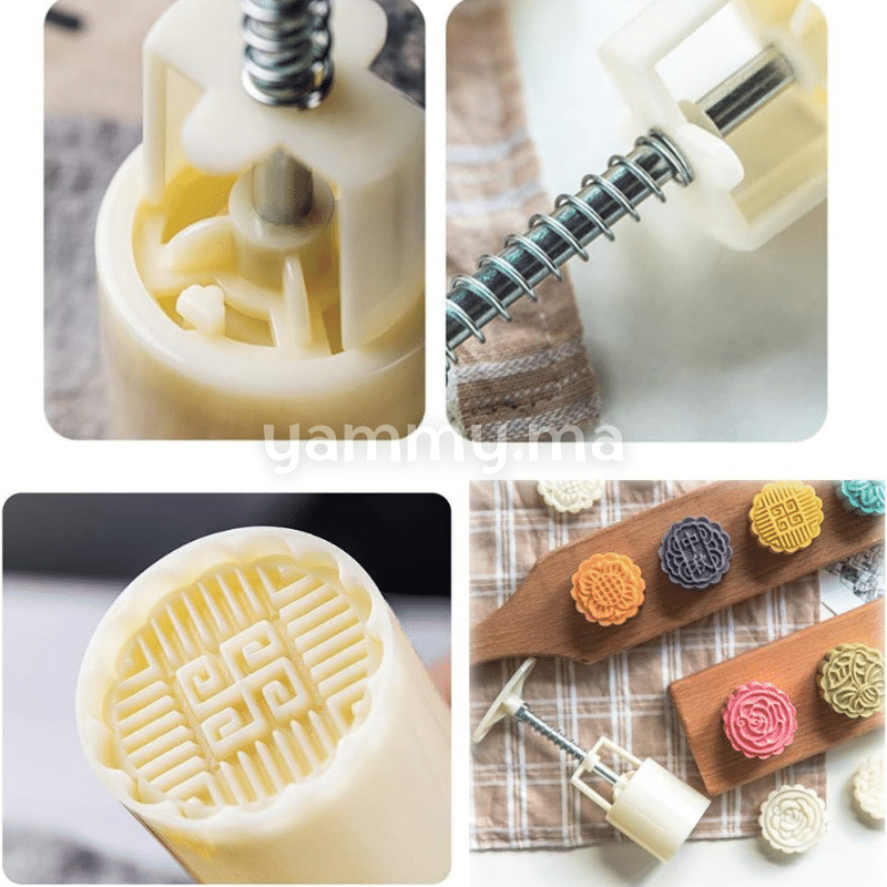 Set. 6 Tampons à Biscuits Rond 4.5 Cm M5