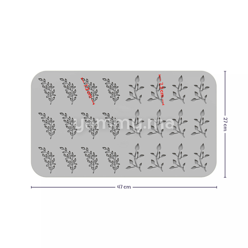 Moule Silicone 24 Feuilles Eden 47 x 27 cm