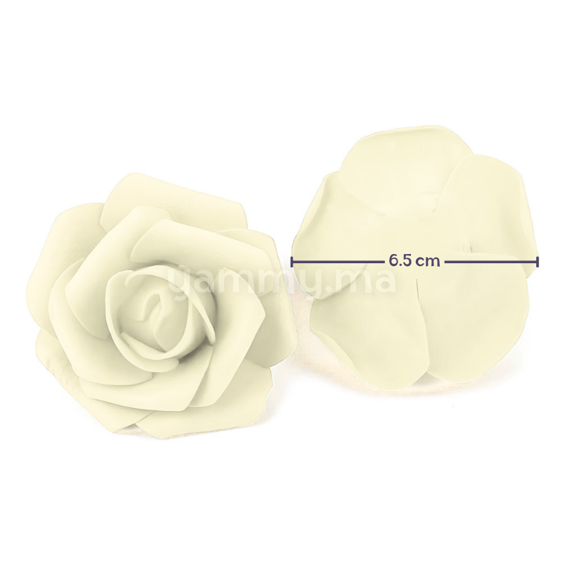Roses Artificielles Bieges en Mousse