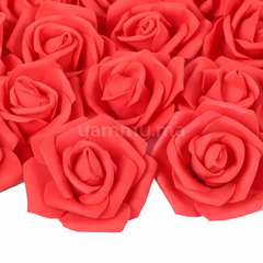 Roses Artificielles Rouges en Mousse