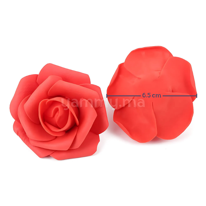 Roses Artificielles Rouges en Mousse