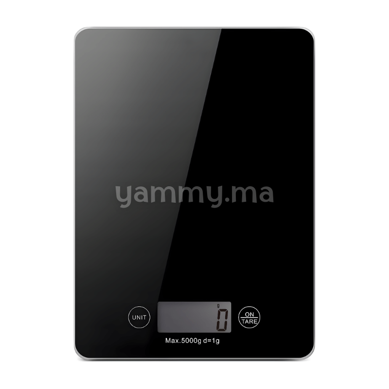 Balance de Cuisine en Verre Noir 5kg
