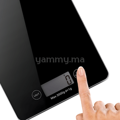 Balance de Cuisine en Verre Noir 5kg
