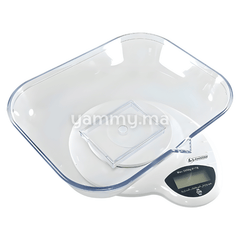 Balance de Cuisine Electronique avec Bol Rectangulaire 5 Kg - Lamacon