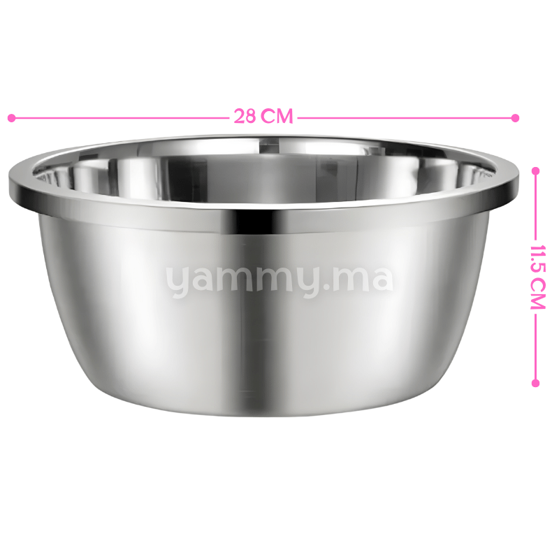Bassine de Cuisine en Inox 28cm