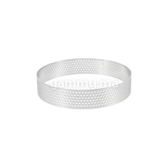 Cercle à Tartelette Perforé en Inox Ø 9 x H 2 cm