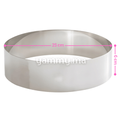 Cercle à Pâtisserie en Inox 25 x h 6 cm