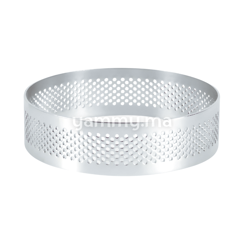 Cercle à Tarte Perforé Inox 10cm x h 2cm