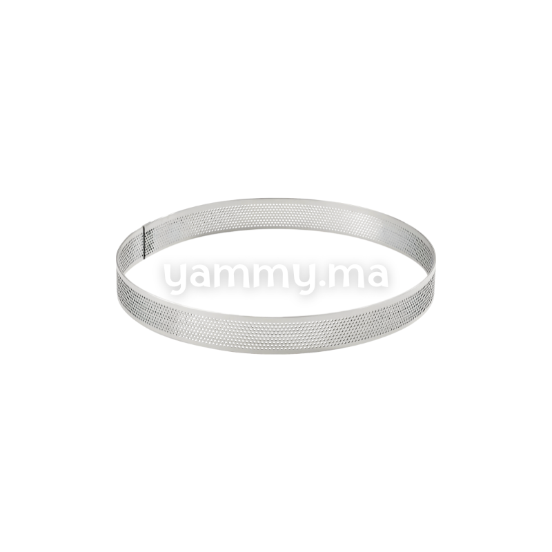 Cercle à Tarte Perforé Inox 15cm x h 2cm
