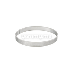 Cercle à Tarte Perforé Inox 15cm x h 2cm