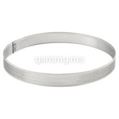 Cercle à Tarte Perforé Inox 24.5cm x h 2cm