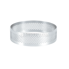 Cercle à Tarte Perforé Inox 8cm x h 2cm