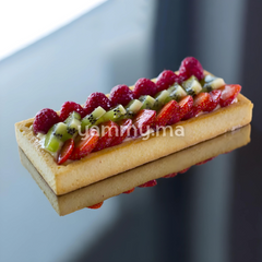 Cercle à Tarte Rectangulaire Perforé Inox 10cm x 29cm x h 2cm