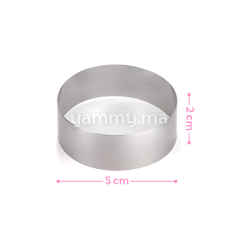 SET. 12 Cercles à Mini Tartelettes en Inox 5cm / haut 2cm