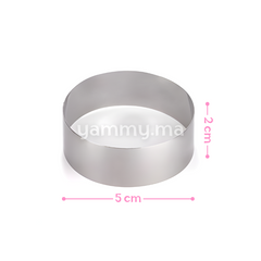 SET. 12 Cercles à Mini Tartelettes en Inox 5cm / haut 2cm