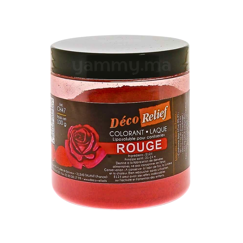 Colorant Liposoluble Laque Rouge 100 gr - Déco Relief CH47