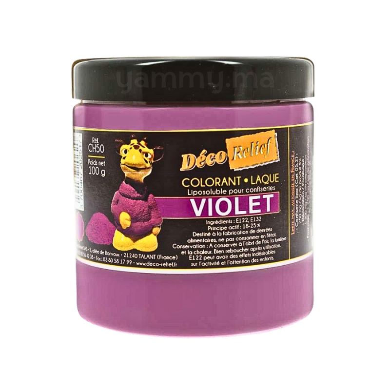 Colorant Liposoluble Laque Violet 100 gr - Déco Relief CH50