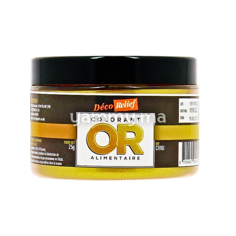 Colorant Métallisé Or Precieux en Poudre 25 gr - Déco Relief CH161