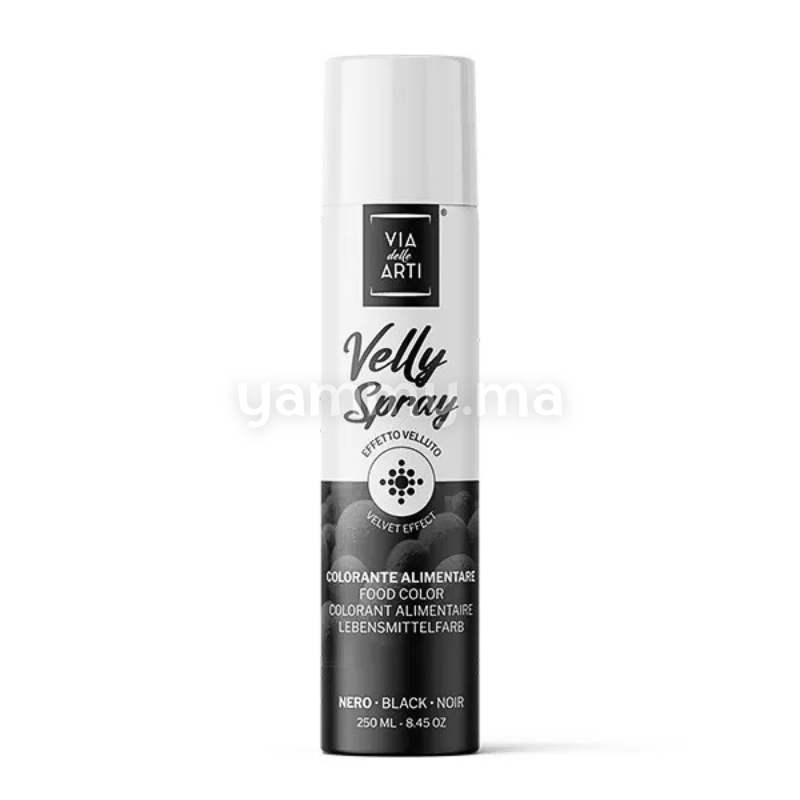 Colorant Spray Velours Noir 250 ml Beurre de Cacao - Via delle Arti