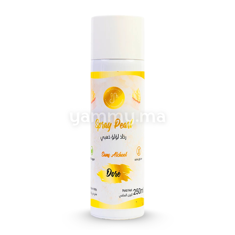 Colorant Spray Scintillant Métallisé Doré 250 ml - Marone