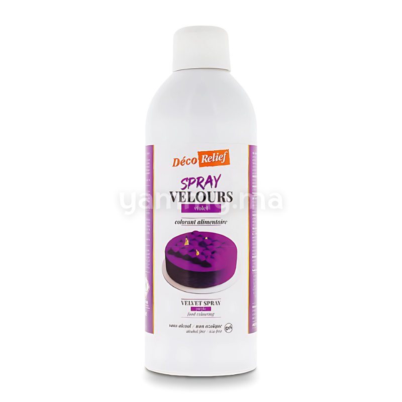 Colorant Spray Velours Violet 400ml Beurre de Cacao - Déco Relief