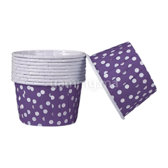 SET. 25 Caissettes Cupcake Muffins en Papier Violet à Pois Blancs