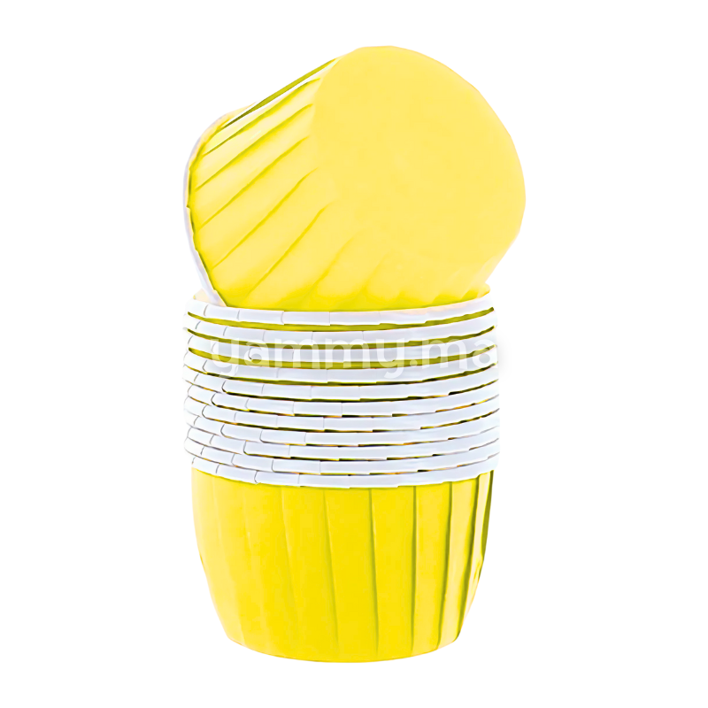 SET. 25 Caissettes Cupcake Muffins en Papier Jaune