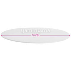 Disque et Plateau à Ganache Plexiglass Blanc Rond 26cm