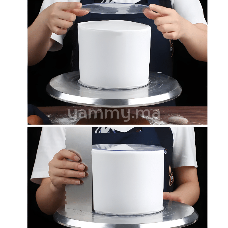 Disque et Plateau à Ganache Plexiglass Transparent Rond 18cm