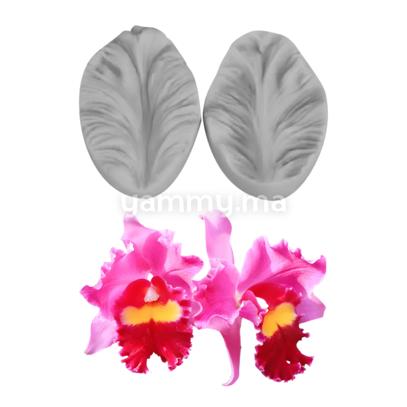 SET. 2 Moules Silicone Pétales de Fleurs & Feuilles MSP209