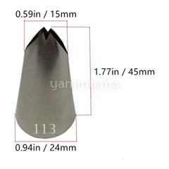 Douille Grande Feuille en Acier-inoxydable "113"