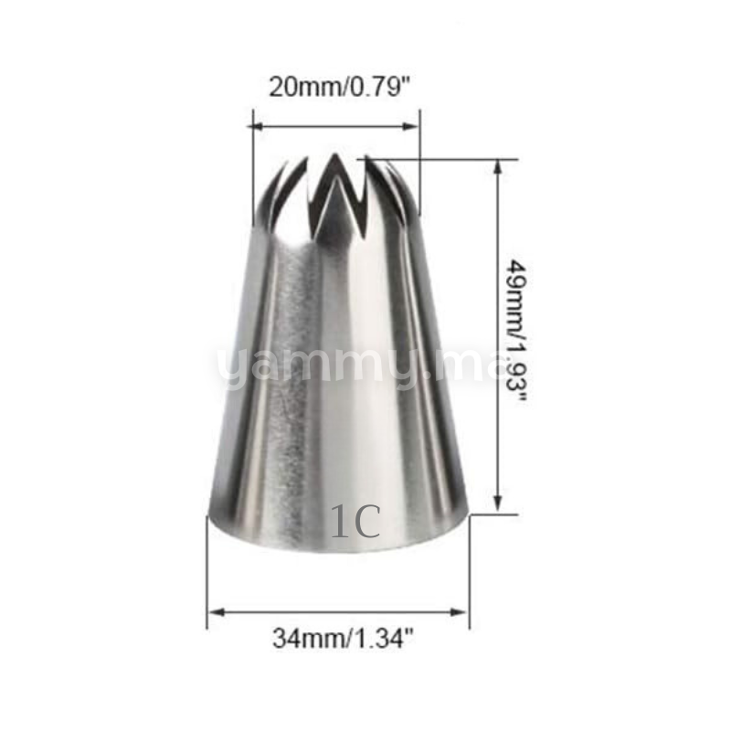 Douille Fleur en Acier-inoxydable "1C"