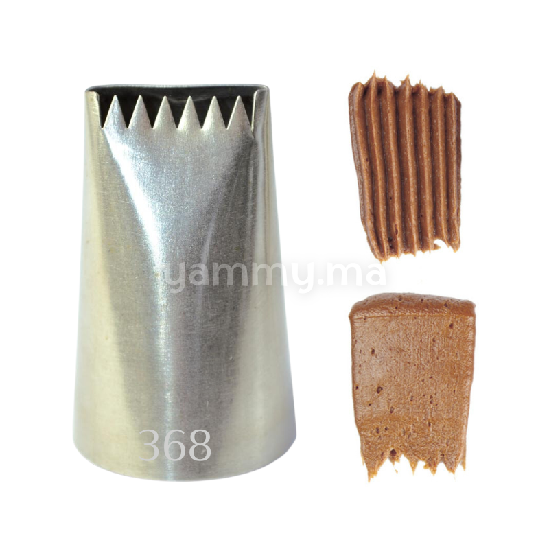 Douille Pâtisserie Inox Buches 6 dents N° 368