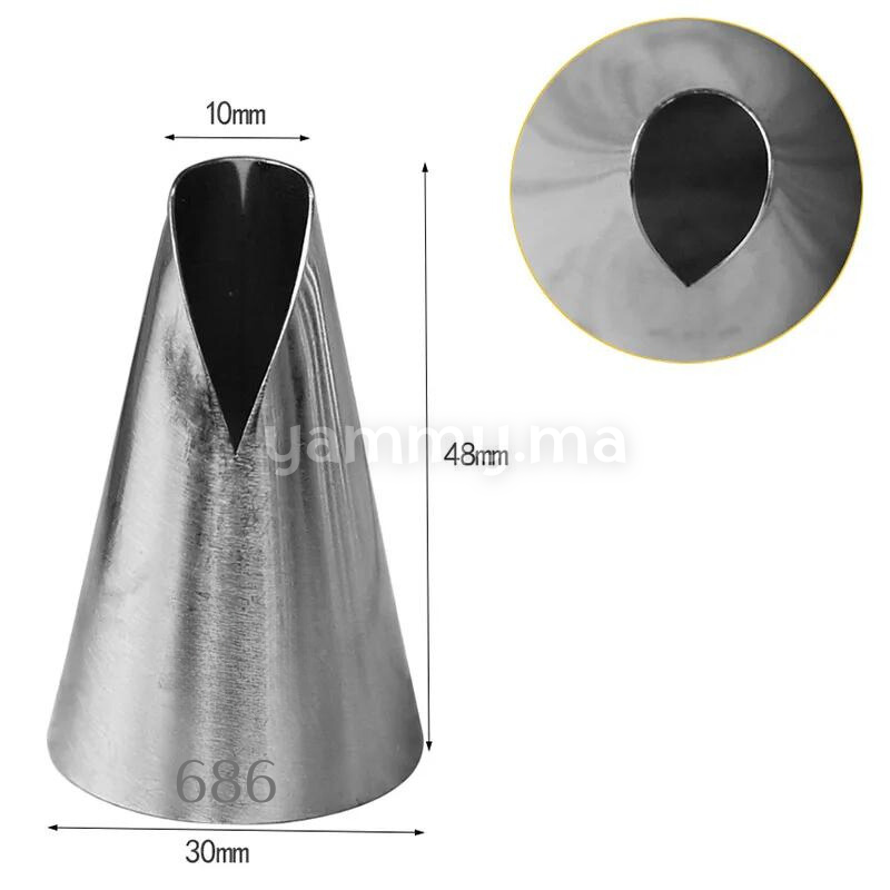 Douille Saint-Honoré en Acier-inoxydable "686"