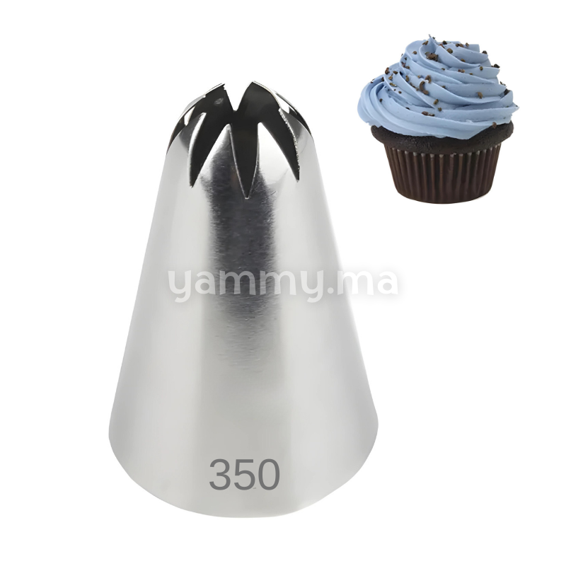 Douille Pâtisserie Inox Fleur 8 dents N° 350