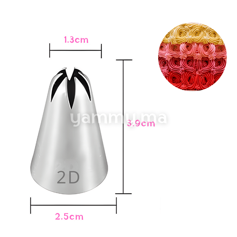 Douille Pâtisserie Inox Fleur 6 dents N° 2D