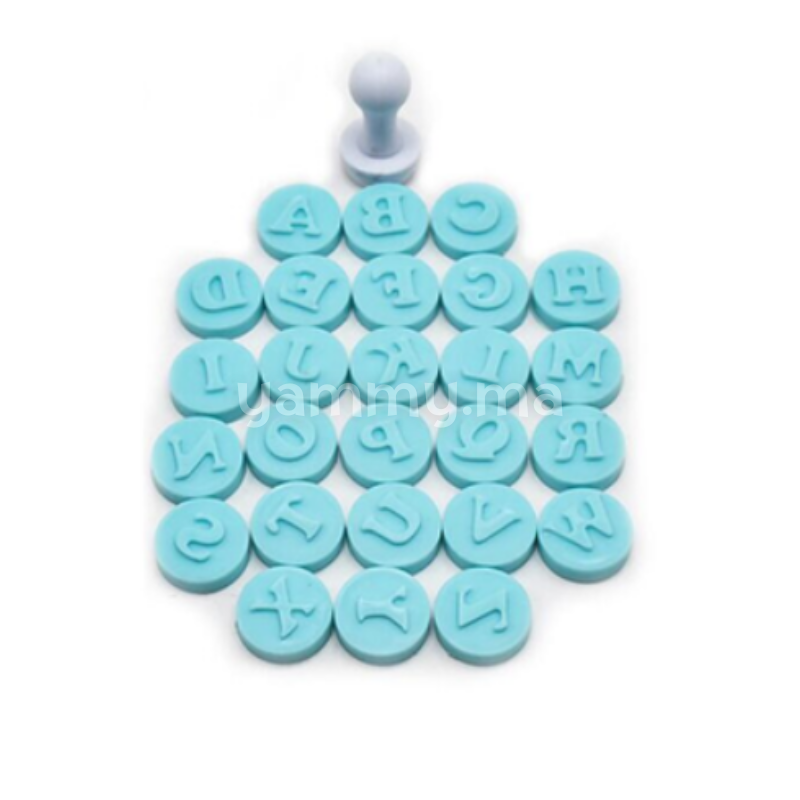 SET. 26 Tampons Embosseurs Alphabet